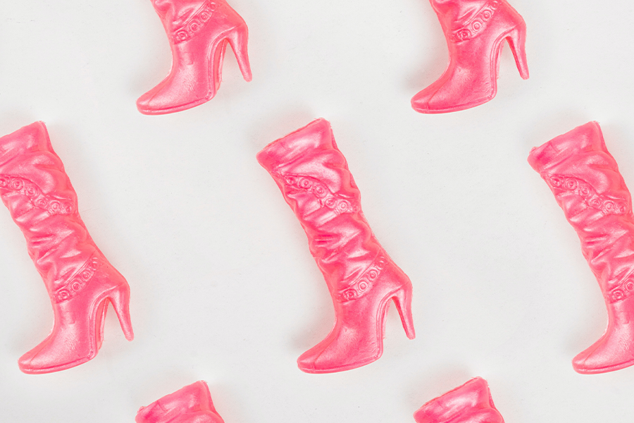 pink doll boots
